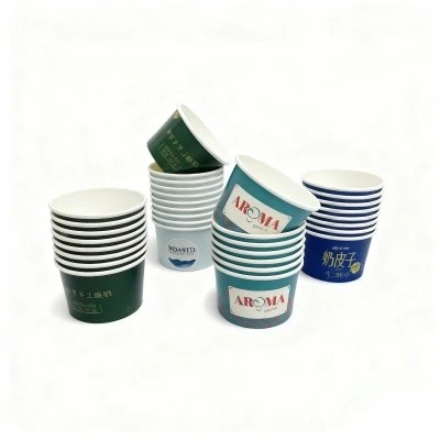 Disposable Gelato Paper Cups For Ice Cream With Customized high quality