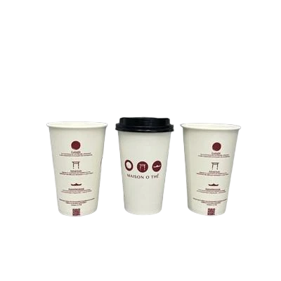 Eco-Nyob Zoo Ib Leeg Phab Ntsa Daim Ntawv Khob Nrog Customize Rau Kas fes Thiab Tshuaj yej